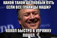 какой такой шелковый путь если все границы наши? хохол быстро в упряжку пошел