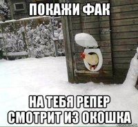 покажи фак на тебя репер смотрит из окошка
