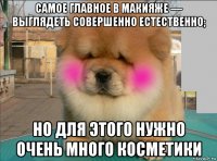 самое главное в макияже — выглядеть совершенно естественно; но для этого нужно очень много косметики