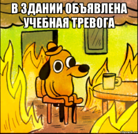 в здании объявлена учебная тревога 