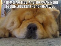 я помогаю тебе.. а ты по рукам меня бьёшь...нецжели не понимаешь... 