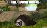 пришел после школы 