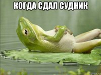 когда сдал судник 