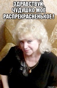 здравствуй, чудушко моё распрекрасненькое ! 