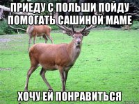 приеду с польши пойду помогать сашиной маме хочу ей понравиться