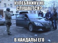 кулебякину не слушается? в кандалы его