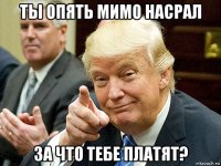 ты опять мимо насрал за что тебе платят?