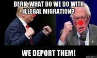 bern, what do we do with illegal migration? we deport them!