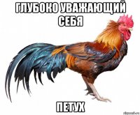 глубоко уважающий себя петух