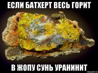 если батхерт весь горит в жопу сунь уранинит