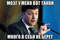 мозг у меня вот такой много в себя не берет