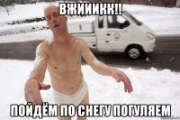 вжииикк!! пойдём по снегу погуляем