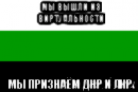 мы вышли из виртуальности мы признаём днр и лнр