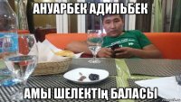 ануарбек адильбек амы шелектің баласы