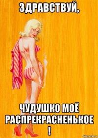 здравствуй, чудушко моё распрекрасненькое !