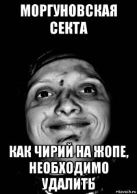 моргуновская секта как чирий на жопе, необходимо удалить