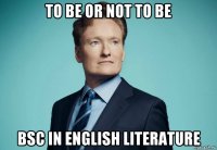 to be or not to be bsc in english literature