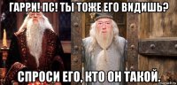 гарри! пс! ты тоже его видишь? спроси его, кто он такой.