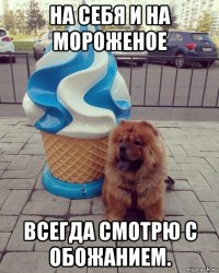 на себя и на мороженое всегда смотрю с обожанием.