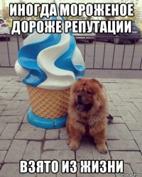 иногда мороженое дороже репутации взято из жизни