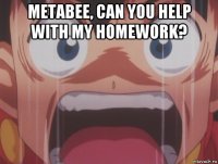 metabee, can you help with my homework? 