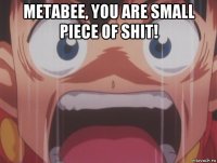 metabee, you are small piece of shit! 