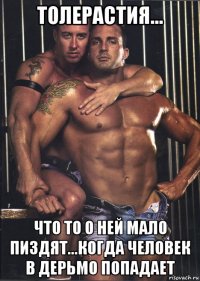 толерастия... что то о ней мало пиздят...когда человек в дерьмо попадает