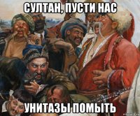 султан, пусти нас унитазы помыть