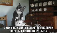  сидим дома пьем конфеты заполняем опросы и никакова суецыда