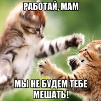 работай, мам мы не будем тебе мешать!