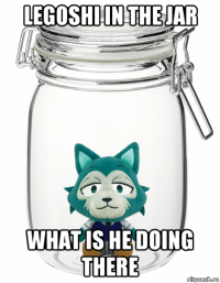 legoshi in the jar what is he doing there