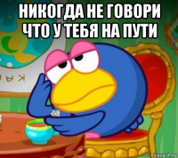 никогда не говори что у тебя на пути 