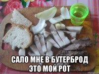  сало мне в бутерброд это мой рот