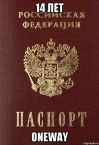 14 лет oneway