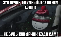 это ярчик, он умный, все на нем ездят! не будь как ярчик, езди сам!