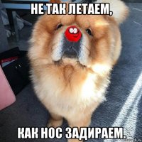не так летаем, как нос задираем.