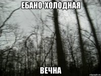 ебано-холодная вечна