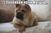 спокойной ночи мышка.. 