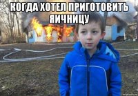 когда хотел приготовить яичницу 
