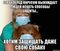 страх перед вирусом вынуждает людей искать способы защиты... хотим защищать даже свою собаку