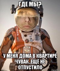 где мы? у меня дома в квартире чувак..ещё не отпустило