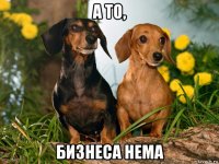а то, бизнеса нема