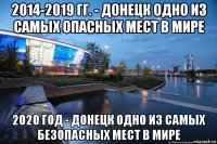 2014-2019 гг. - донецк одно из самых опасных мест в мире 2020 год - донецк одно из самых безопасных мест в мире