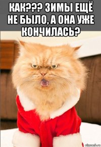 как??? зимы ещё не было, а она уже кончилась? 