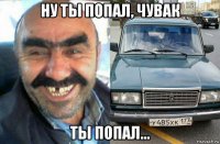ну ты попал, чувак ты попал...