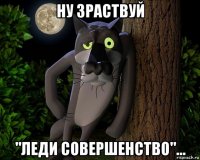 ну зраствуй "леди совершенство"...
