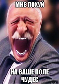 мне похуй на ваше поле чудес