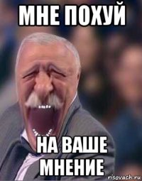 мне похуй на ваше мнение