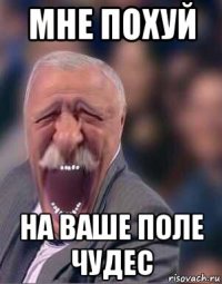 мне похуй на ваше поле чудес