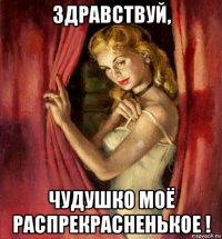 здравствуй, чудушко моё распрекрасненькое !
